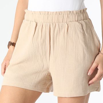 Vero Moda - Pantalón Corto Natali Mujer Beige