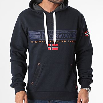 Geographical Norway - Sudadera con capucha azul marino