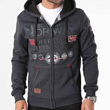 Geographical Norway - Gafont sudadera con capucha y cremallera azul marino