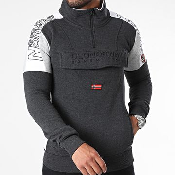 Geographical Norway - Sudadera con cremallera gris marengo