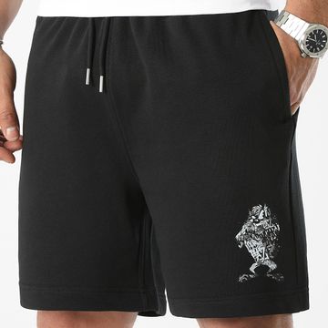 Looney Tunes - Taz Graffiti Jogging Shorts Blanco Y Negro