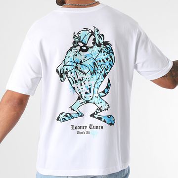 Looney Tunes - Oversize Tee Shirt Large Icy Taz Back Blanco