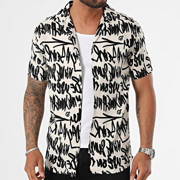Classic Series - Beige Negro Camisa de manga corta