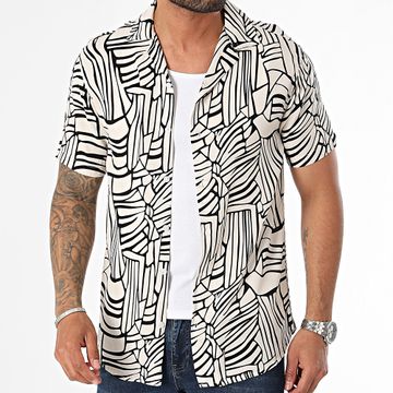 Classic Series - Beige Negro Camisa de manga corta