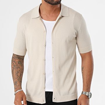 Frilivin - Camisa de manga corta beige