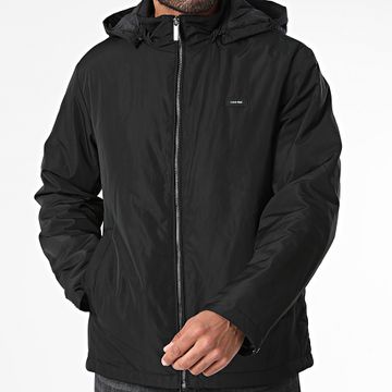 Calvin Klein - Chaqueta con cremallera y capucha negra Recycle Super Lightweight 3005