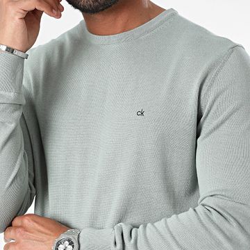 Calvin Klein - Sudadera con cuello redondo Mezcla de algodón 3549 Verde claro