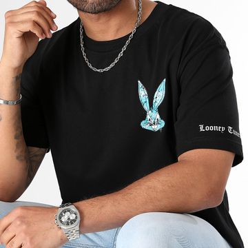 Looney Tunes - Tee Shirt Oversize Large Sleeve Icy Bugs Bunny Negro