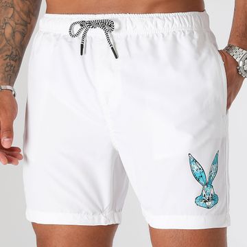 Looney Tunes - Shorts de baño Icy Bugs Bunny Blanco