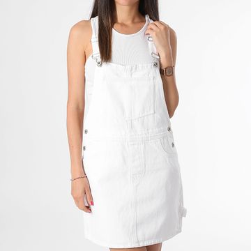 Only - Vestido con peto blanco Linn para mujer
