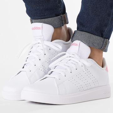 Adidas Performance - Zapatillas Mujer Advantage Base 2.0 J ID3886 Cloud White Bliss Pink Core Black