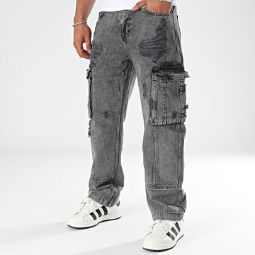 2Y Premium - Vaqueros Baggy Cargo Gris Carbón