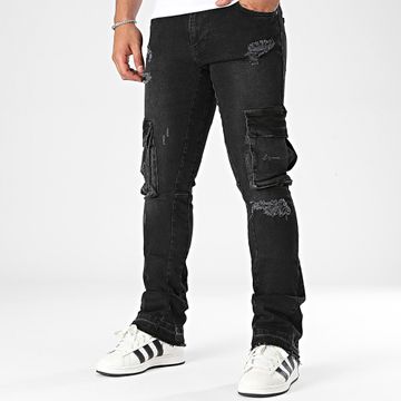 2Y Premium - Vaqueros Cargo Regular Negros