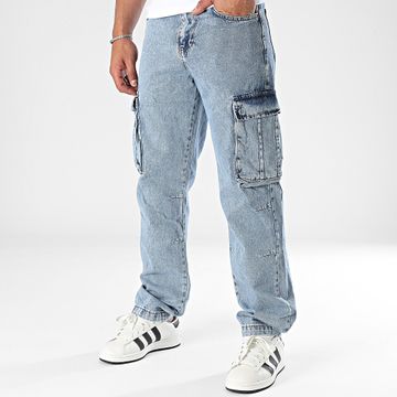 2Y Premium - Vaqueros Cargo Regular Denim Azul
