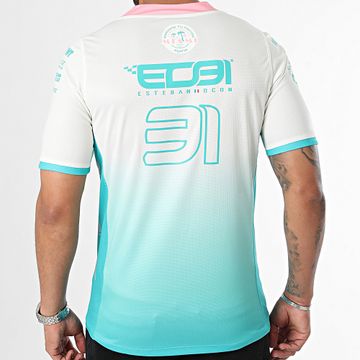 Kappa - Maillot Ocon Alpine F1 38242KW Blanco Turquesa Offset