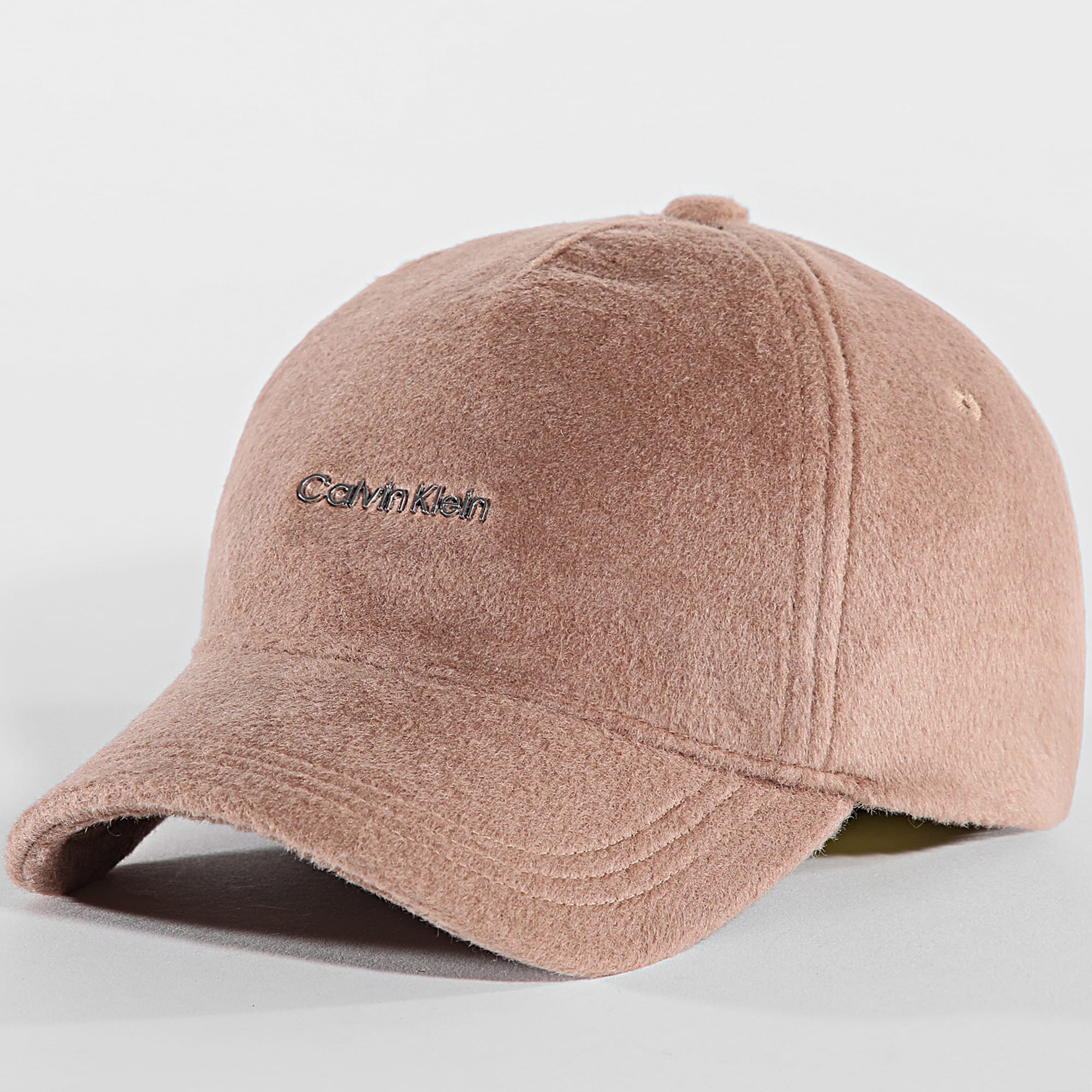 Calvin Klein - Gorro de lana con letras metálicas 2364 Marrón
