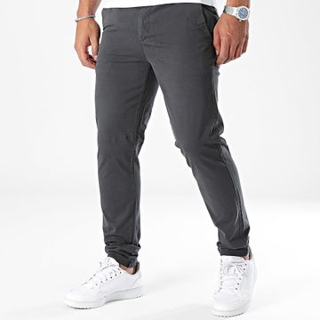 Mackten - Pantalones chinos gris marengo