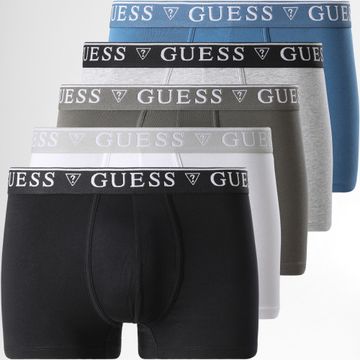 Guess - Juego de 5 bóxers U4YG16-K6YW1 Negro Gris Azul marino Blanco Gris brezo
