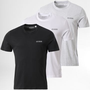 Guess - Juego de 3 camisetas U4YG52-KCAM1 Negro Blanco Gris brezo