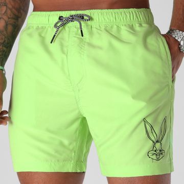 Looney Tunes - Bañador Angry Bugs Verde Fluo