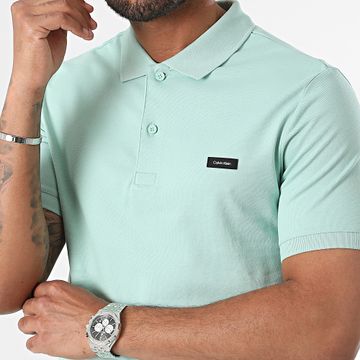 Calvin Klein - Polo Manga Slim Stretch Piqué 1196 Verde Claro