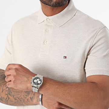 Tommy Hilfiger - Polo Slim Manga Corta 1985 7771 Beige Chiné