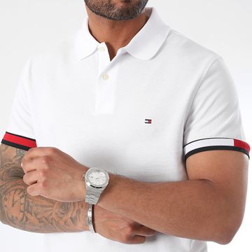 Tommy Hilfiger - Polo Slim Flag Cuff 5601 Blanco