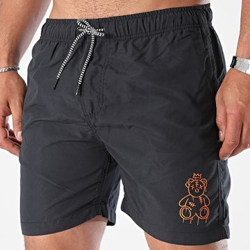 Sale Môme Paris - Pantalones cortos de baño Teddy Bear King Negro Naranja