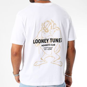 Looney Tunes - Tee Shirt Oversize Large Summer Tee Taz Blanco Beige