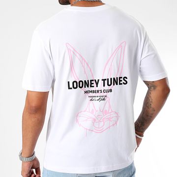 Looney Tunes - Tee Shirt Oversize Large Summer Tee Bug Blanco Rosa