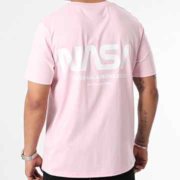 NASA - Oversize Nasa Futuristic Tee Shirt Pink White