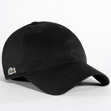 Lacoste - Gorra de cocodrilo bordada con logotipo lateral Negro