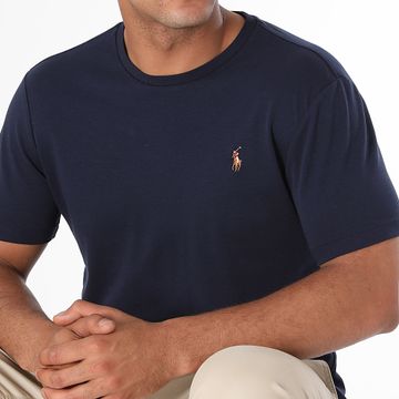 Polo Ralph Lauren - Tee Shirt Custom Slim Flit Classics Azul Marino