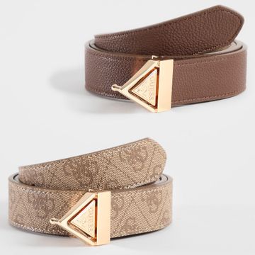 Guess - Cinturón reversible para mujer BW9142 Beige Marrón