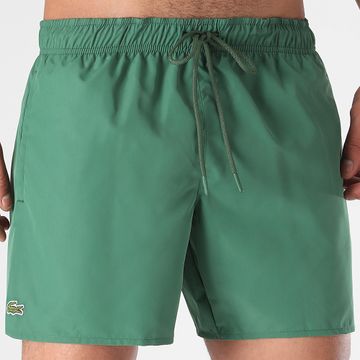 Lacoste - Bañador Cocodrilo Bordado Logo Verde Oscuro
