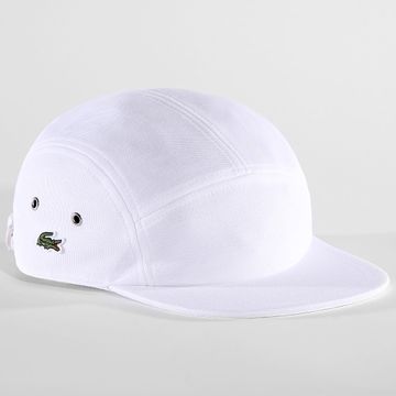 Lacoste - Gorra Girolle Logo Cocodrilo Bordado Lateral Blanco
