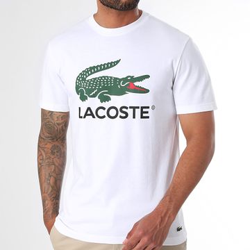 Lacoste - Tee Shirt Big Crocodile Regular Fit Blanco