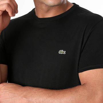 Lacoste - Embroidered Crocodile Logo Tee Shirt Regular Fit Negro