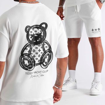 Teddy Yacht Club - Rush Maison De Couture Blanco Negro Camiseta Y Conjunto Corto