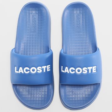 Lacoste - Zapatillas Serve Slide Logo Lettering Azul Real