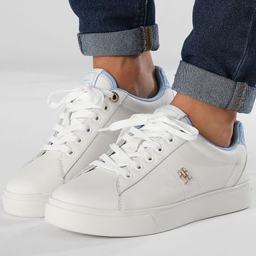 Tommy Hilfiger - Zapatillas Mujer Elevated Essential Monogram 7999 Ecru Vessel Azul