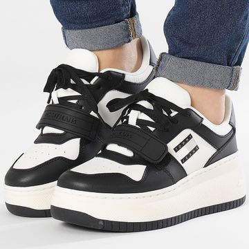 Tommy Jeans - Zapatillas Retro Flatform Velcro 2573 Negro Mujer