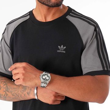 Adidas Originals - Camiseta a rayas IW5818 Negro Gris