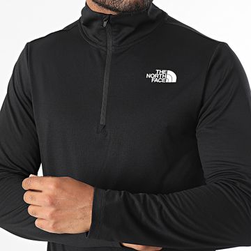 The North Face - Sudadera Flashdry ligera con cuello de cremallera A8949 Negro