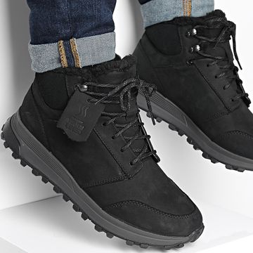 Clarks - Botas ATL Trek Up Impermeables Negro Piel Warmlined