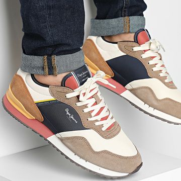 Pepe Jeans - Zapatillas London Grade PMS40021 Beige Piedra Oscuro