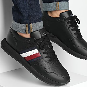 Tommy Hilfiger - Baskets Runner Evo Piel Mix Essential 5121 Negro