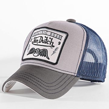 Von Dutch - Gorra Trucker Cuadrada Gris Marino