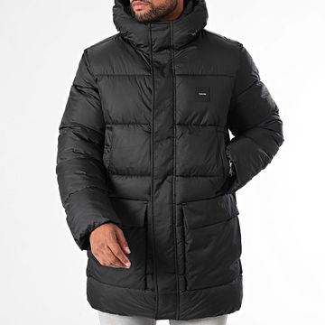 Calvin Klein - Puffer largo acolchado con capucha 3465 Negro