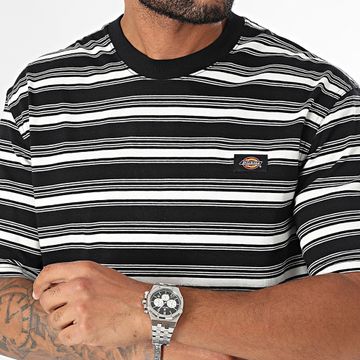 Dickies - Stevensville A8642 Negro Blanco Camiseta a rayas